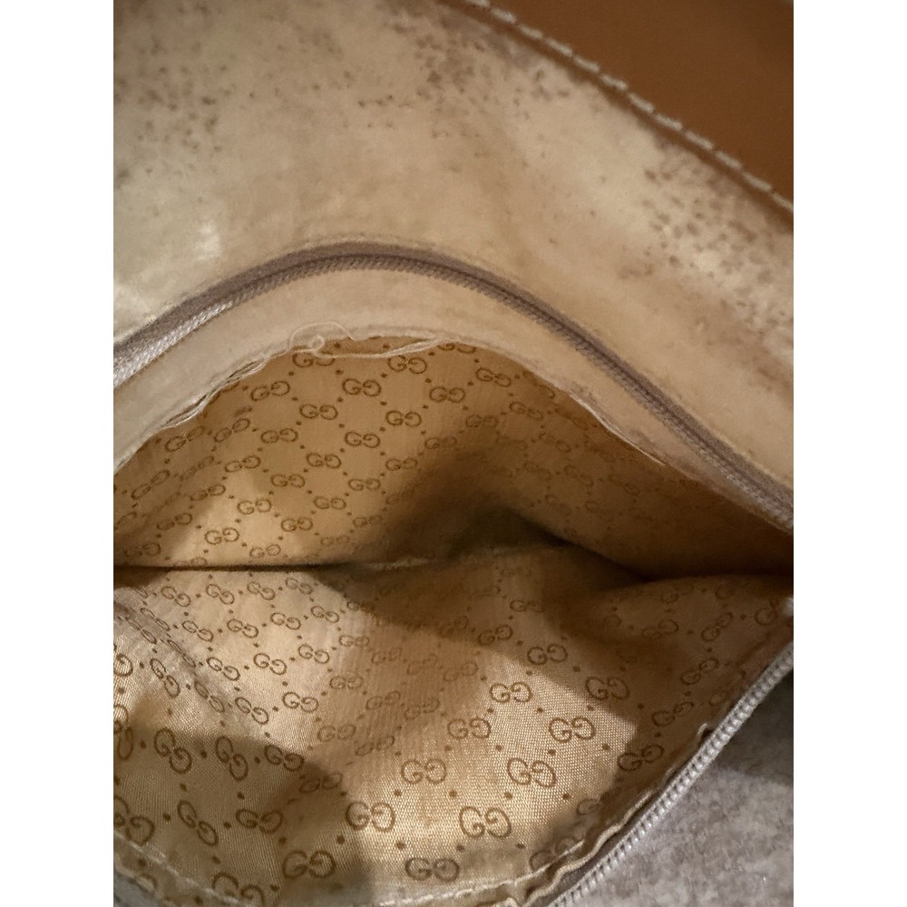 GUCCI Micro GG Supreme Shoulder Bag PVC Beige Gold 007 87 0018 Auth ki4930 - Picture 8 of 16